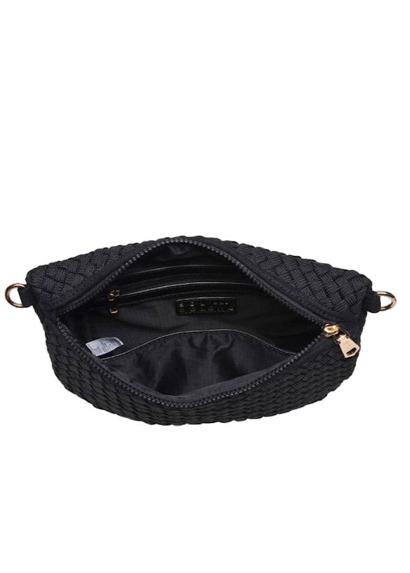 Inside the Black Sky's the Limit Small Laced Up Eco Edition Crossbody by Sol and Selene