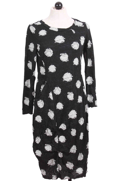 Black and white Polka Dot Jetset Crinkle Anytime Dress by Liv by Habitat
