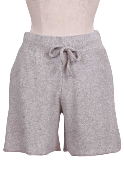 Grey Heather Micro Terry Drawstring Short by Goldie Lewinter 