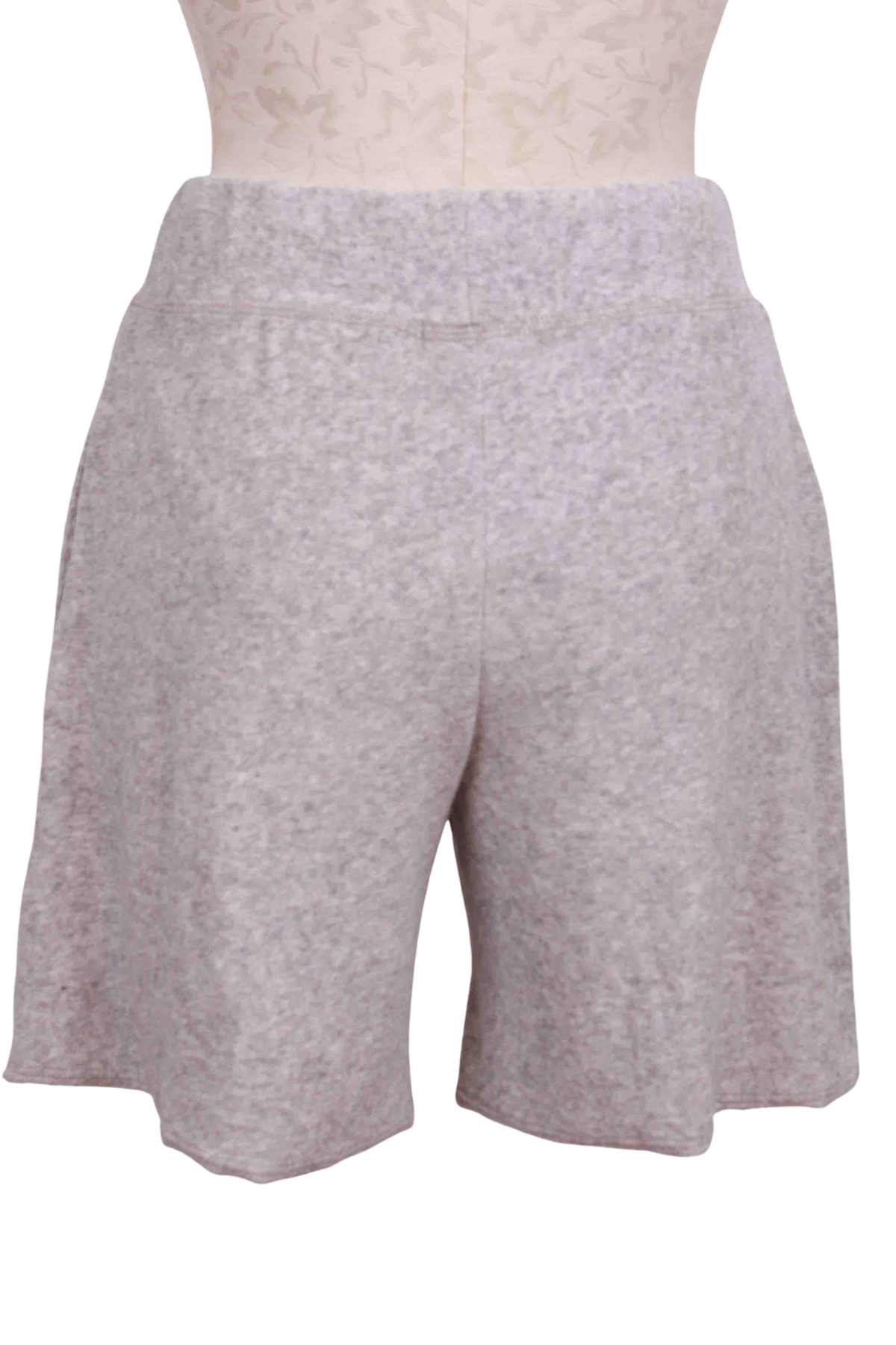 back view of Grey Heather Micro Terry Drawstring Short by Goldie Lewinter