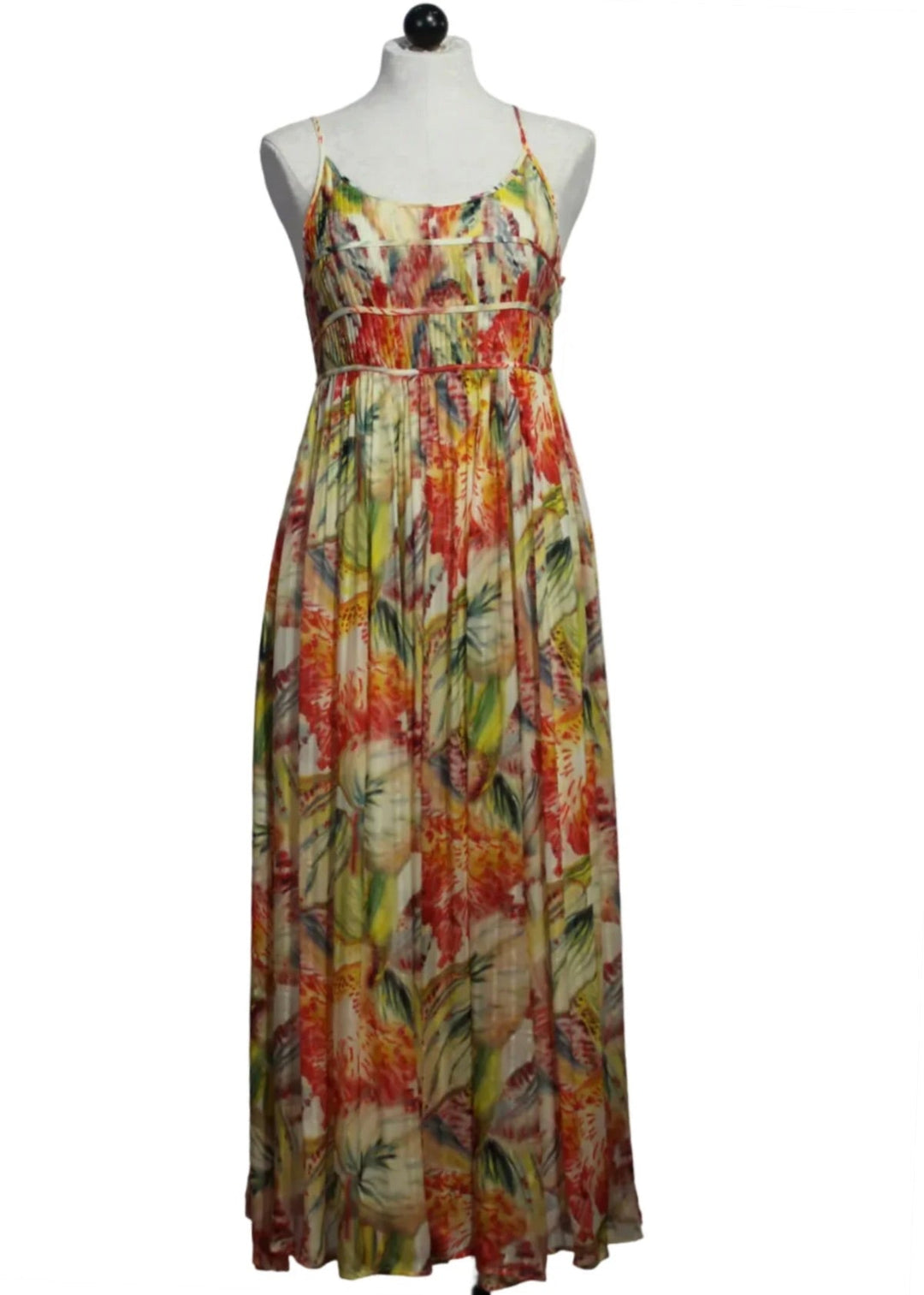 The Bailey Dress by Marie Oliver in the vibrant botanical Lyric print