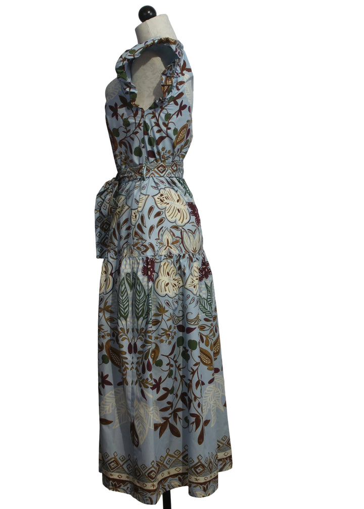 side view of the The Leena Dress by Marie Oliver in the Branche Print