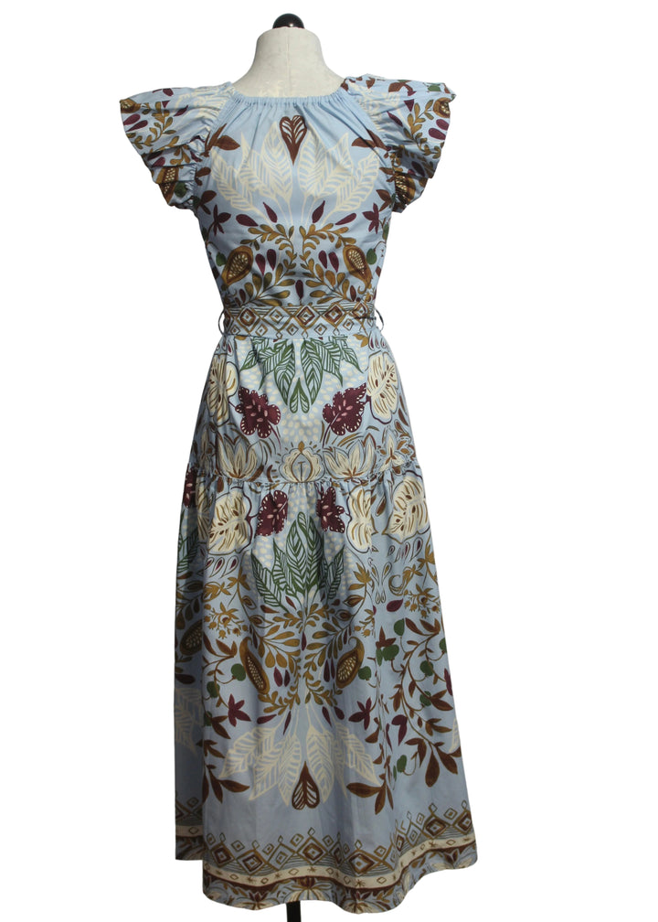 back view of The Leena Dress by Marie Oliver in the Branche Print