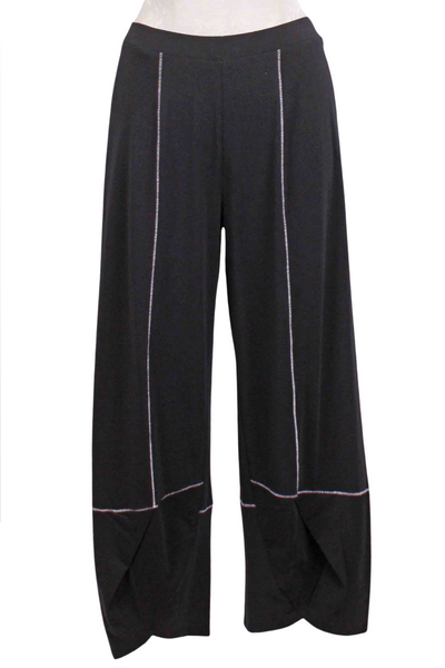 Black Essential Layers Zanna Pant by Liv by Habitat with white seaming detail