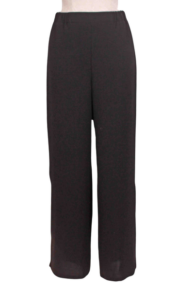 Black Pull On Wide Leg Pant with Side Slits by Compli K