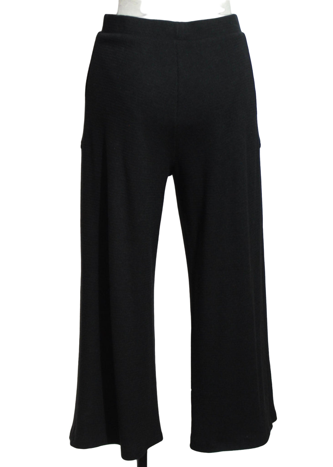 back view of black Cropped Knit Pull-On Pant by Compli K 