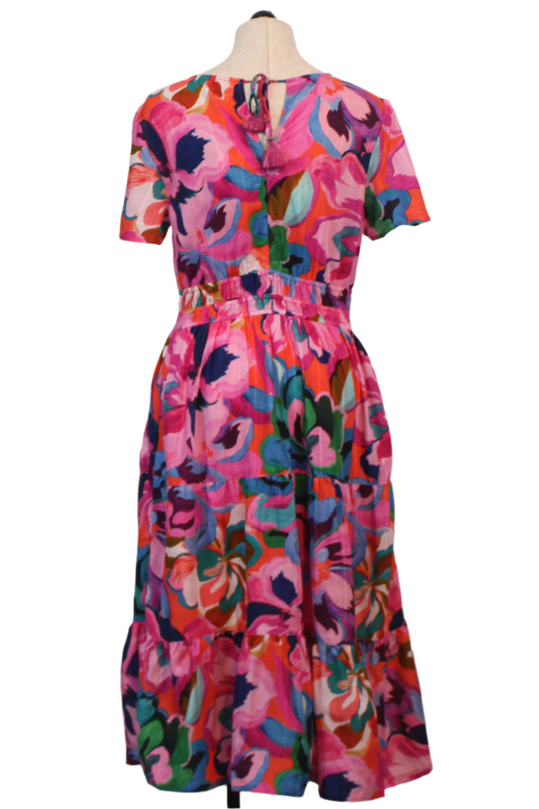 back view of Ambre colored Smocked Tier Dress by Johnny Was
