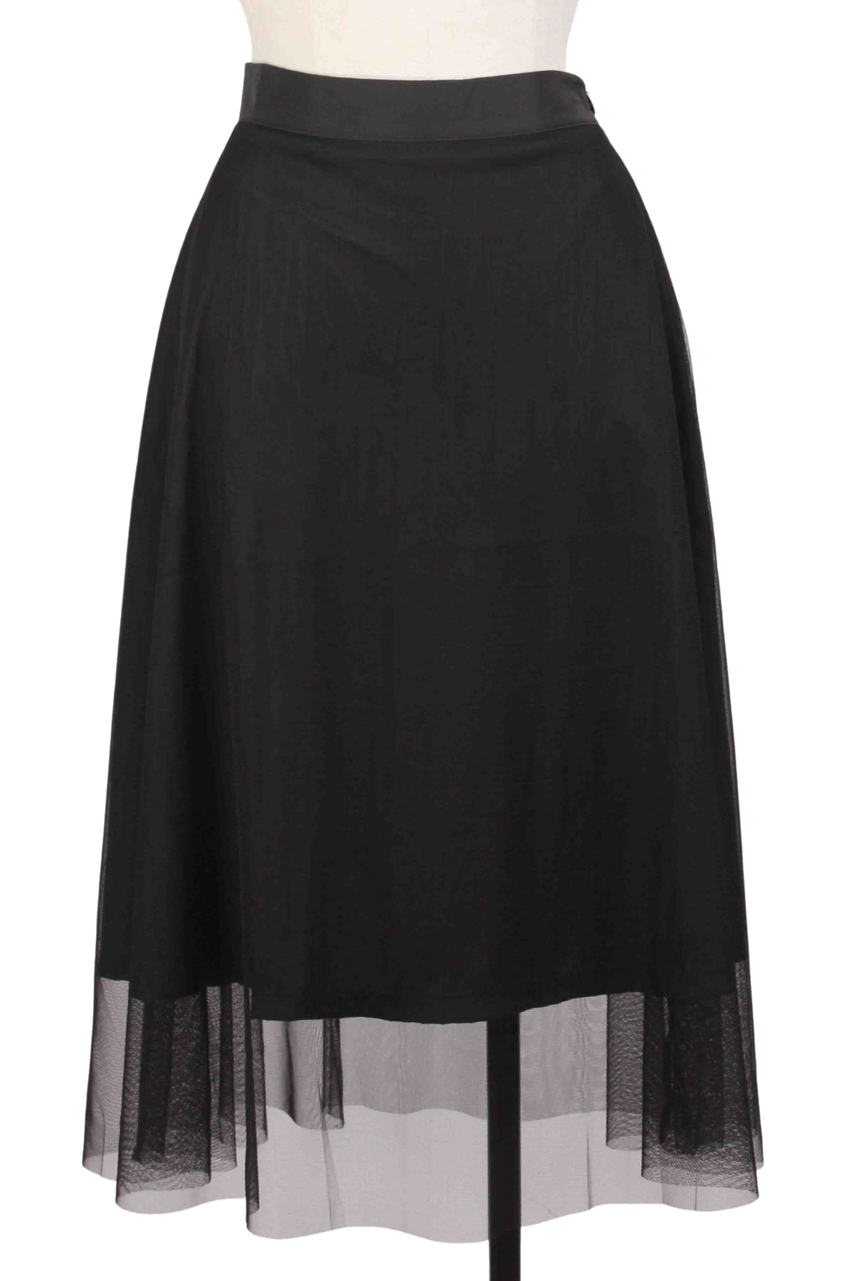 Black Mesh A Line Asia Skirt by Kozan