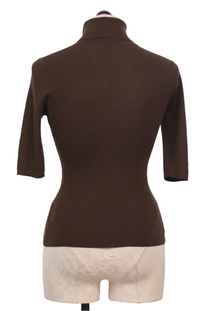 back view of The Amelia Top by Favorite Daughter in Coffee brown