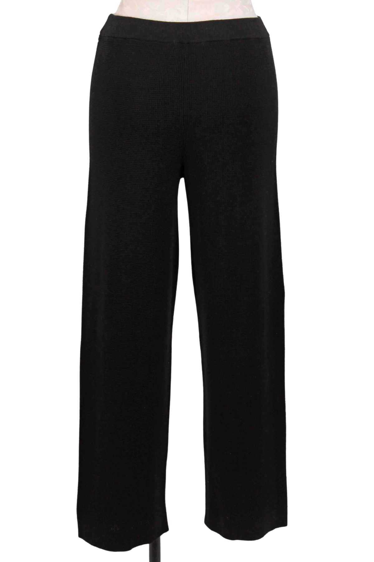 back view of black Micro Thermal Knit Ankle Pant by Liv by Habitat
