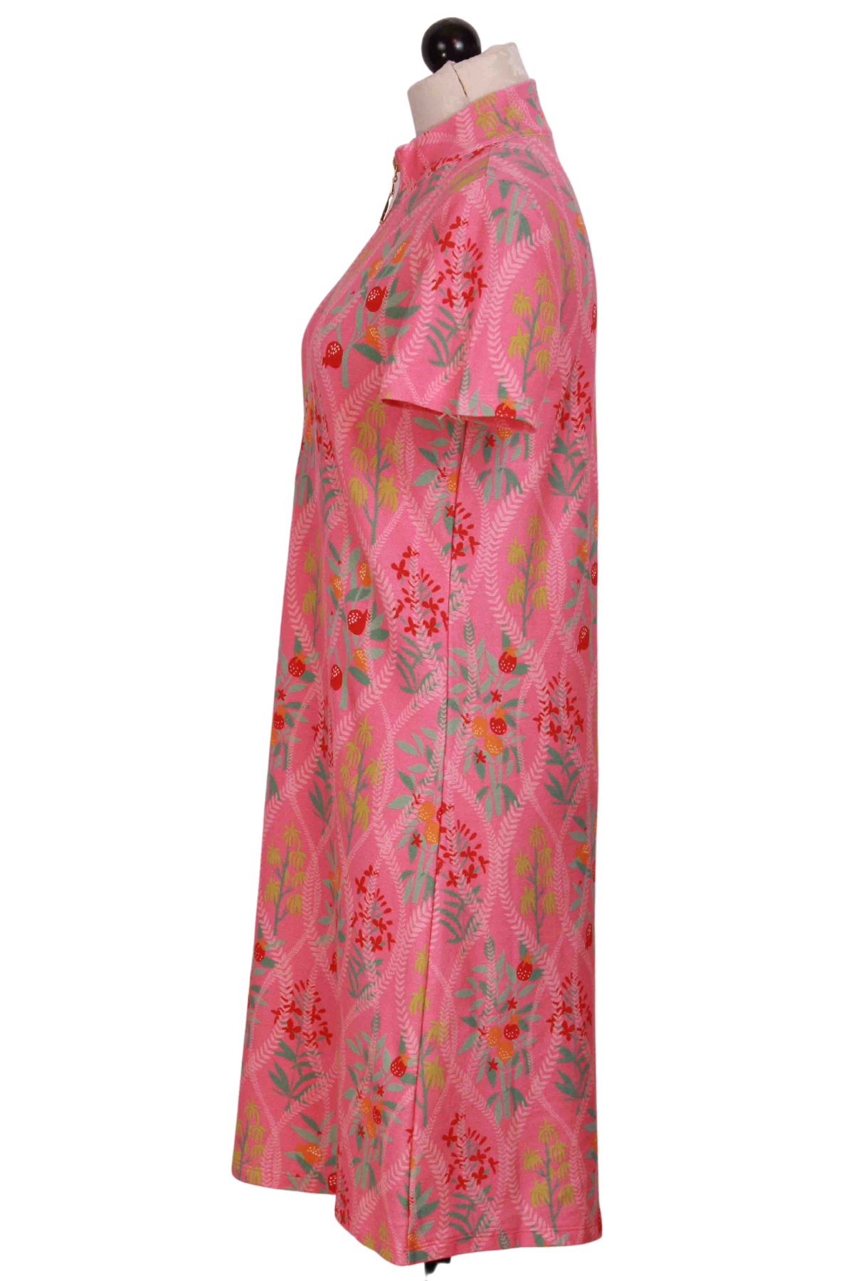 side view of Floral Serena Pique Dress by Spartina
