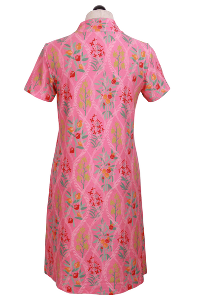 back view of Floral Serena Pique Dress by Spartina