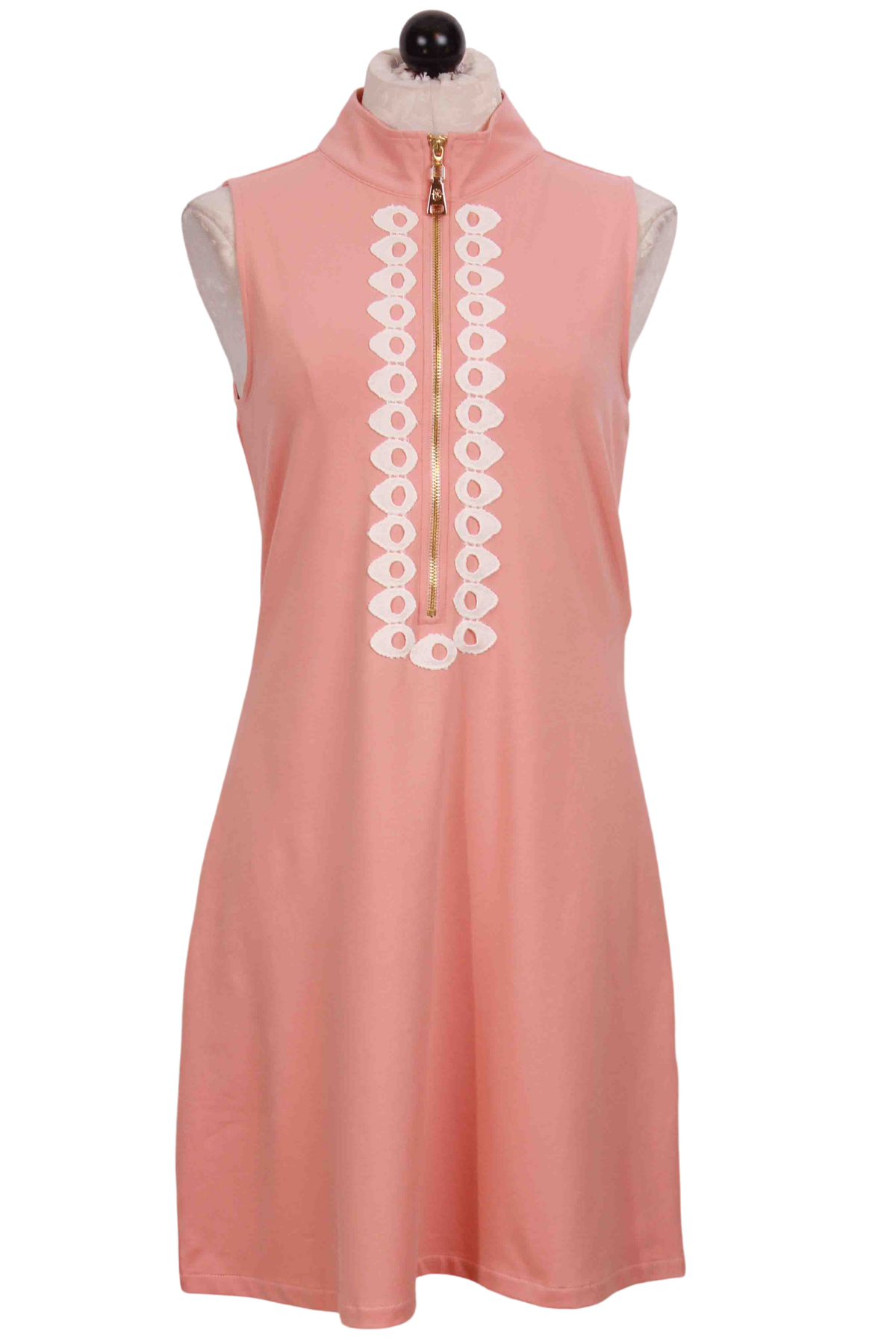 Pink Sleeveless Serena Half-Zip Dress by Spartina 