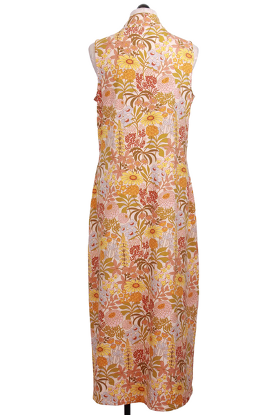 back view of Floral Serena Half Zip Midi Dress by Spartina