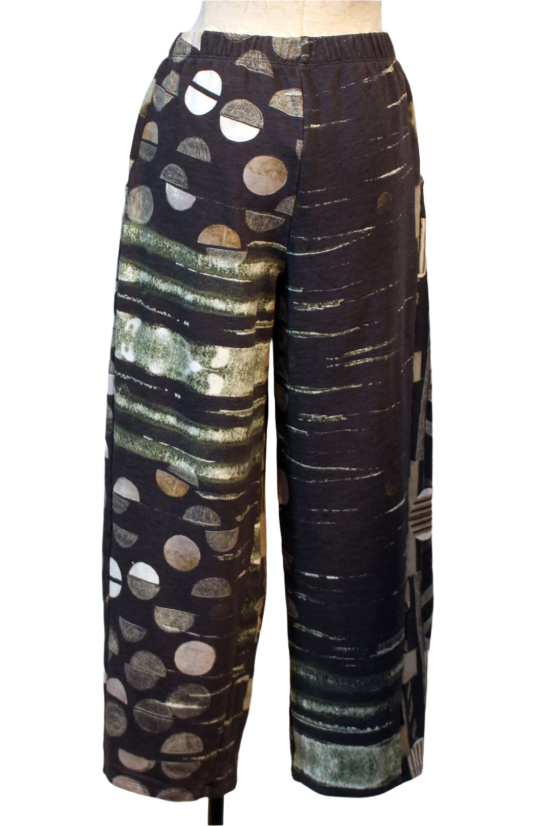 back view of Geometric Print Cotton Wide Leg Trouser by Grizas