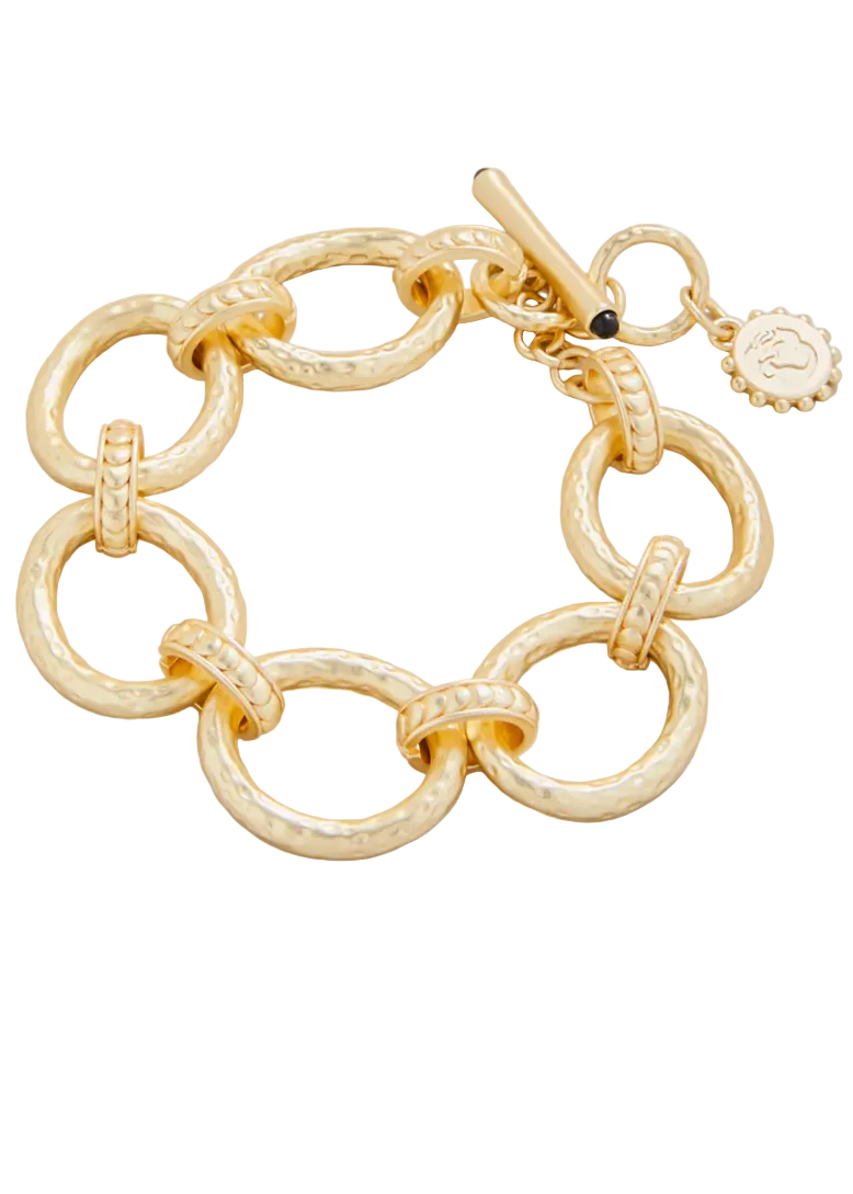 Gold Oh So Chunky Toggle Bracelet by Spartina 449