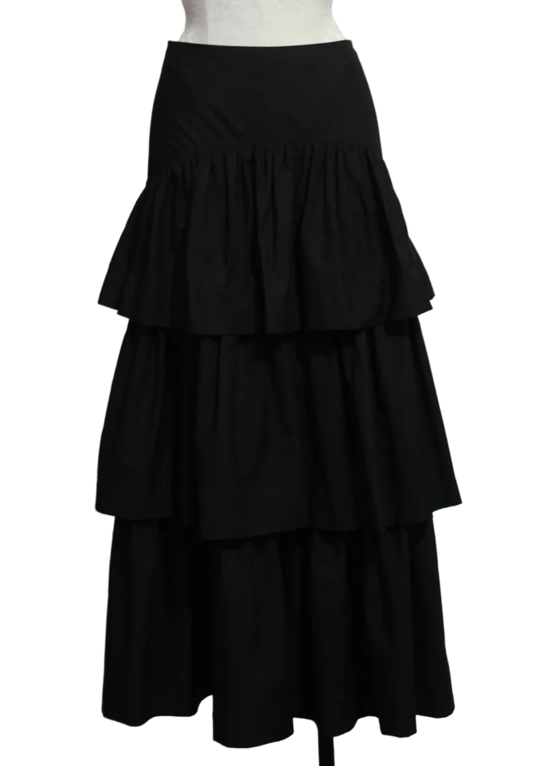 Baylor Black Tiered Ruffle Skirt by Marie Oliver 