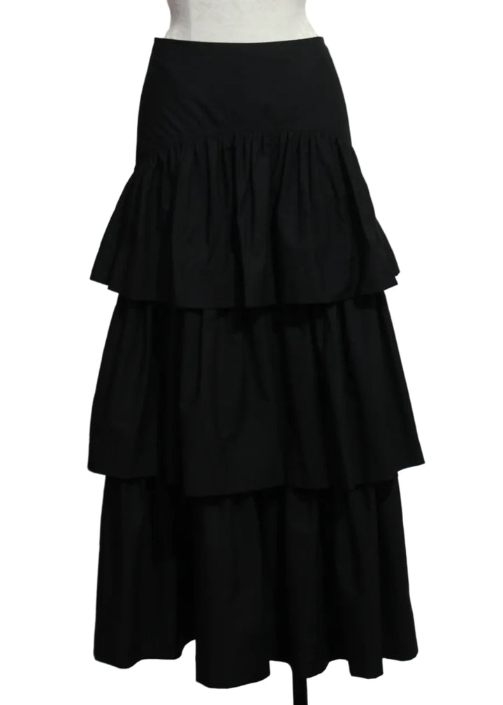 Baylor Black Tiered Ruffle Skirt by Marie Oliver 