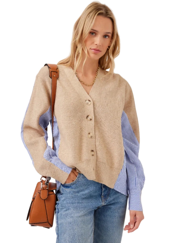 Celine Mixed Media Cardigan