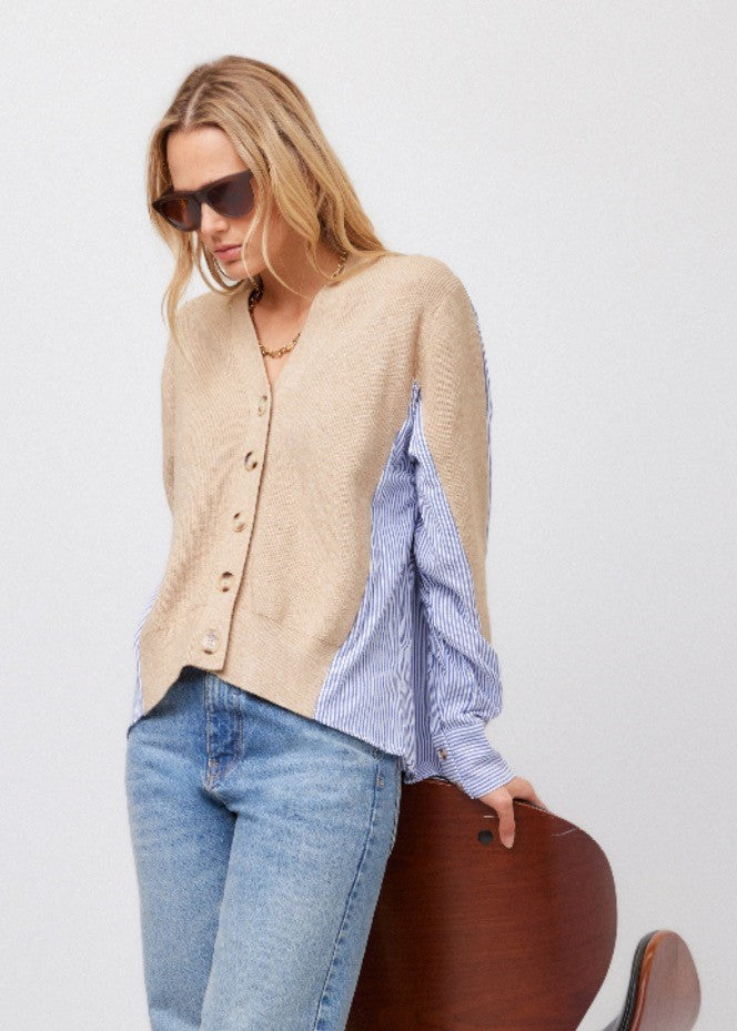Celine Mixed Media Cardigan