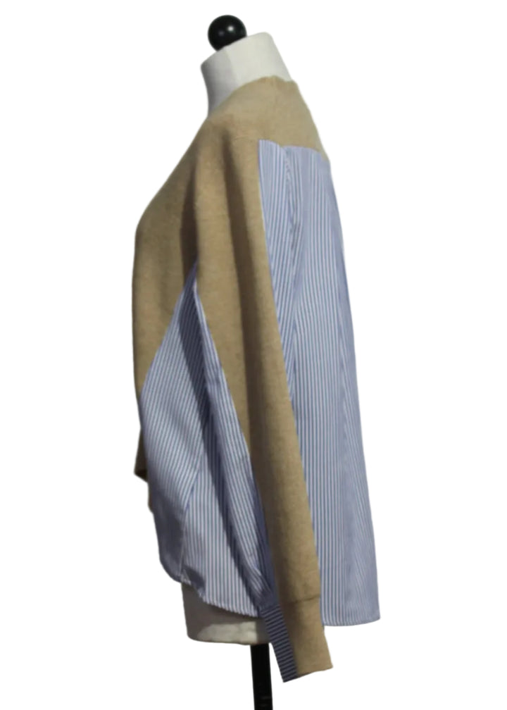 side view of the Celine Mixed Media Cardigan by Fifteen Twenty