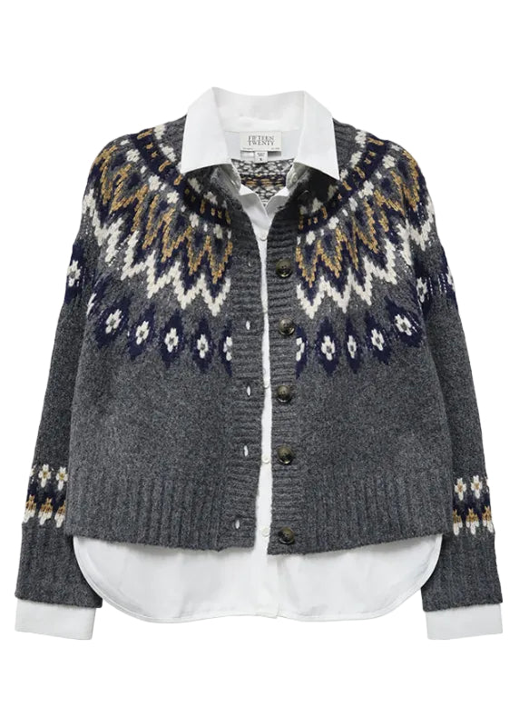 Alina Mixed Media Cardigan