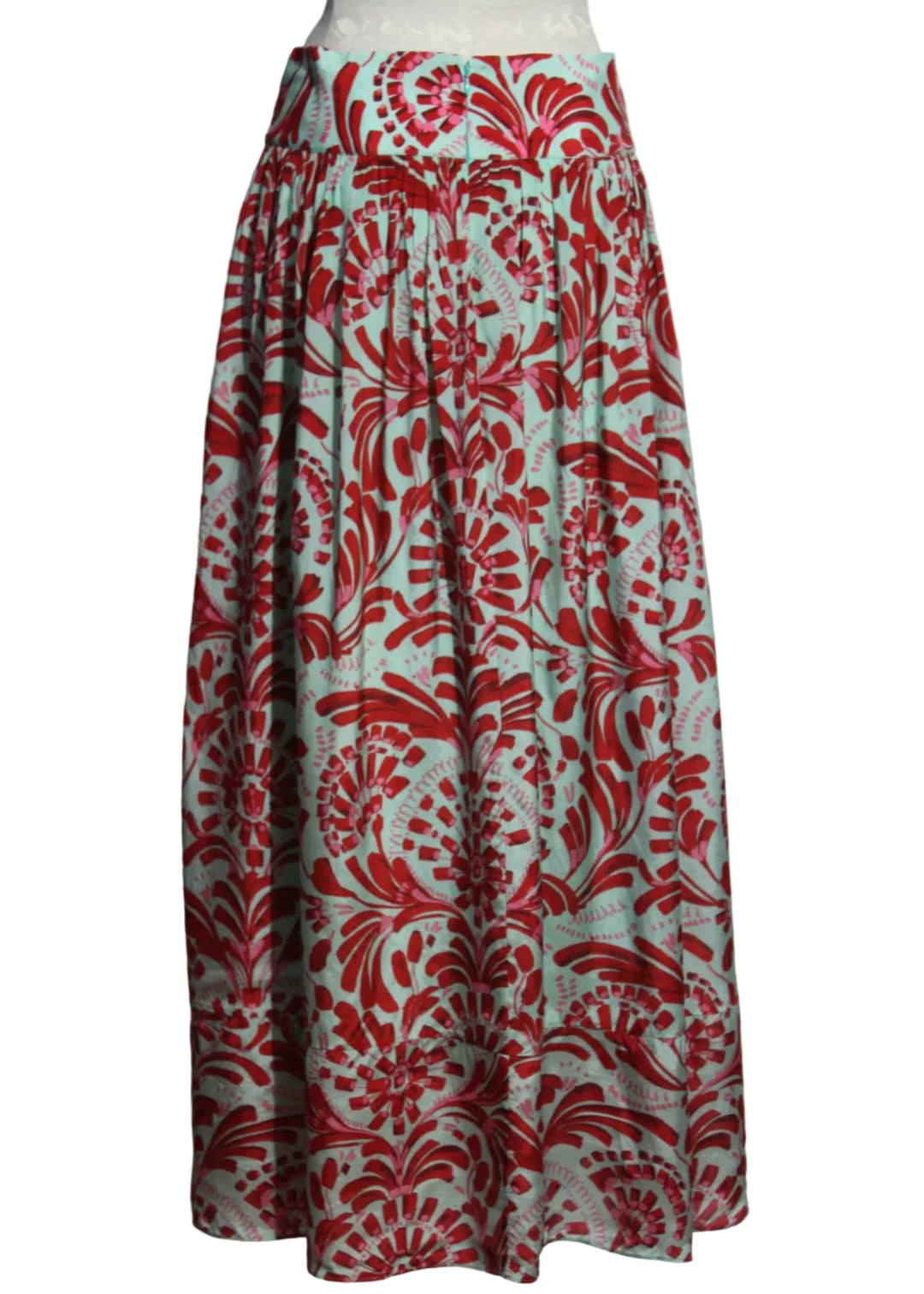 back view of Bimini Blue and Red Oaklen Skirt by Marie Oliver