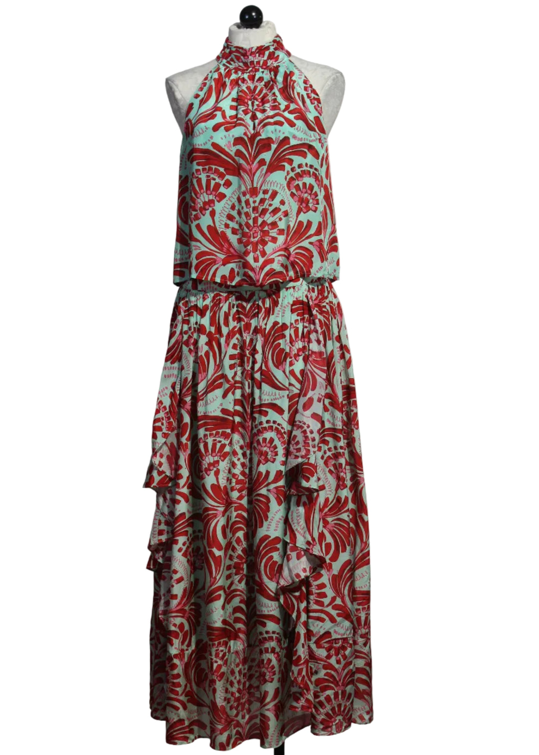 Bimini Blue and Red Oaken Skirt by Marie Oliver paired with the matching Goldie Top by Marie Oliver