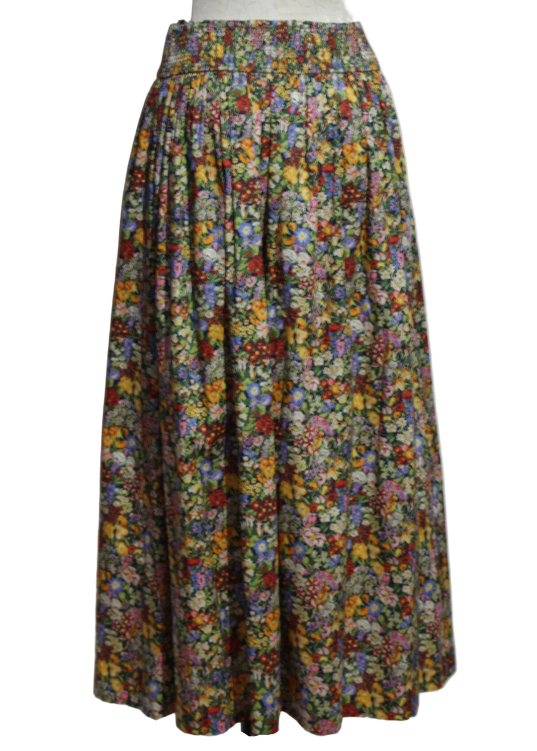 back view of the Sunshine Skirt by Love the Label in the Cottage Garden Liberty Print