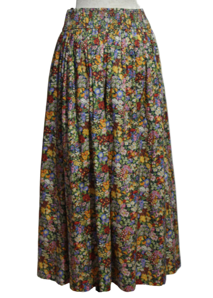 back view of the Sunshine Skirt by Love the Label in the Cottage Garden Liberty Print