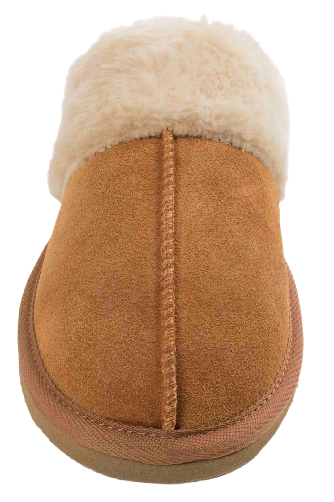 Cinnamon colored Women's Best-Selling Suede Cozy Lined Chesney Slipper by Minnetonka