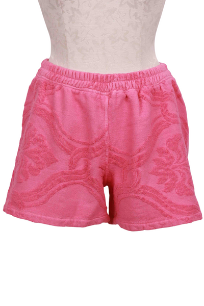 Pink Terry Lambratoritis Terry Cloth Shorts by Devotion Twins