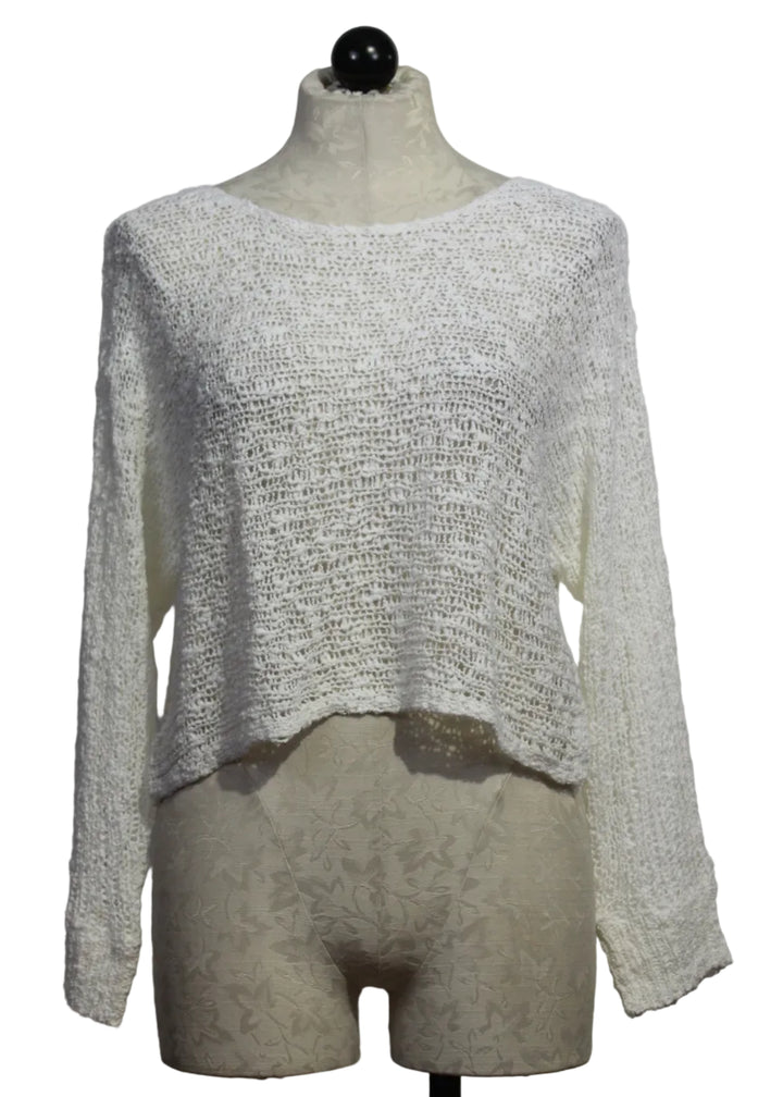 White Soho Pullover by Island Tribe Knits