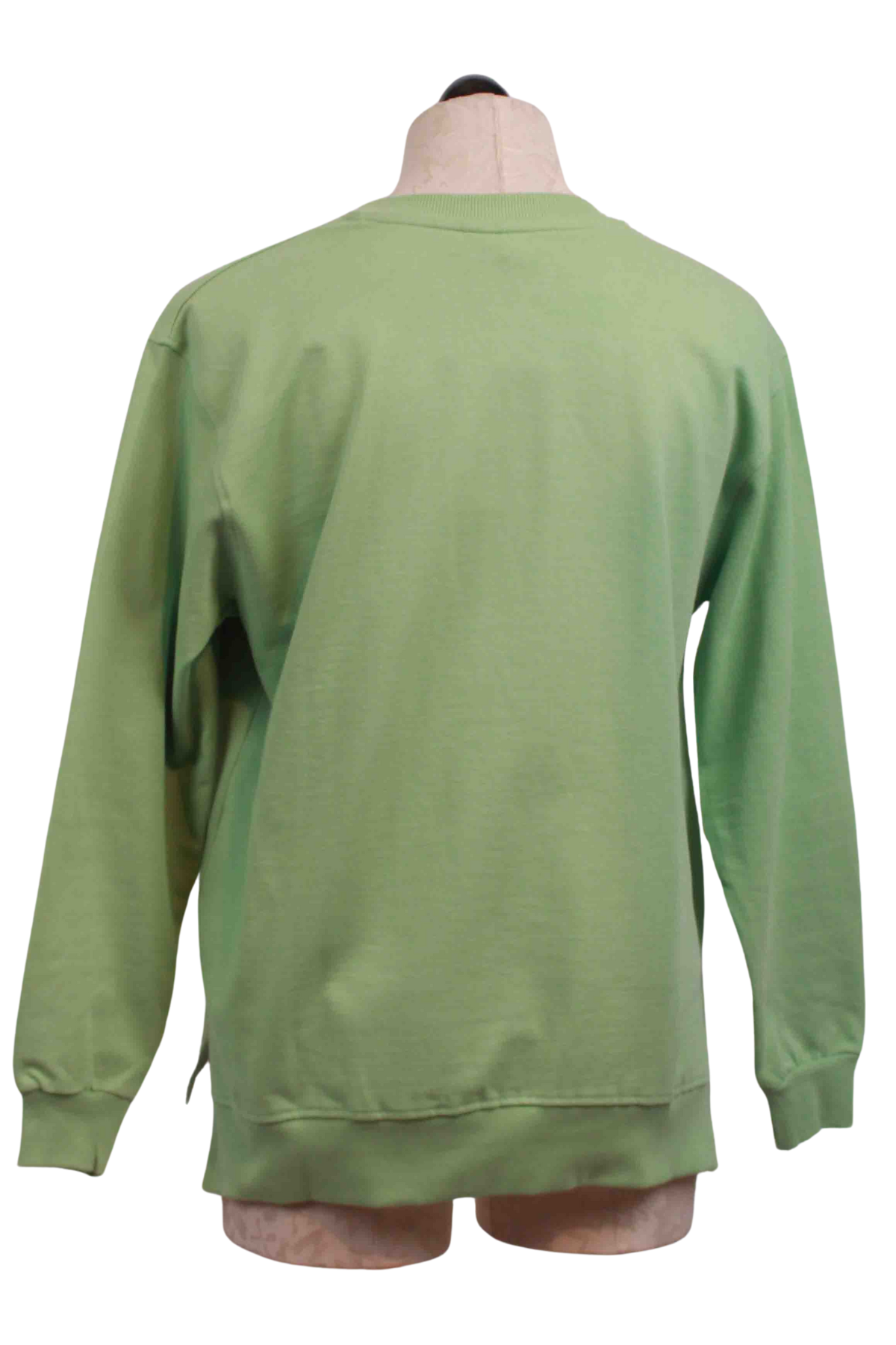 back view of Green Oversized Lemon Applique Sweatshirt by Compania Fantastica