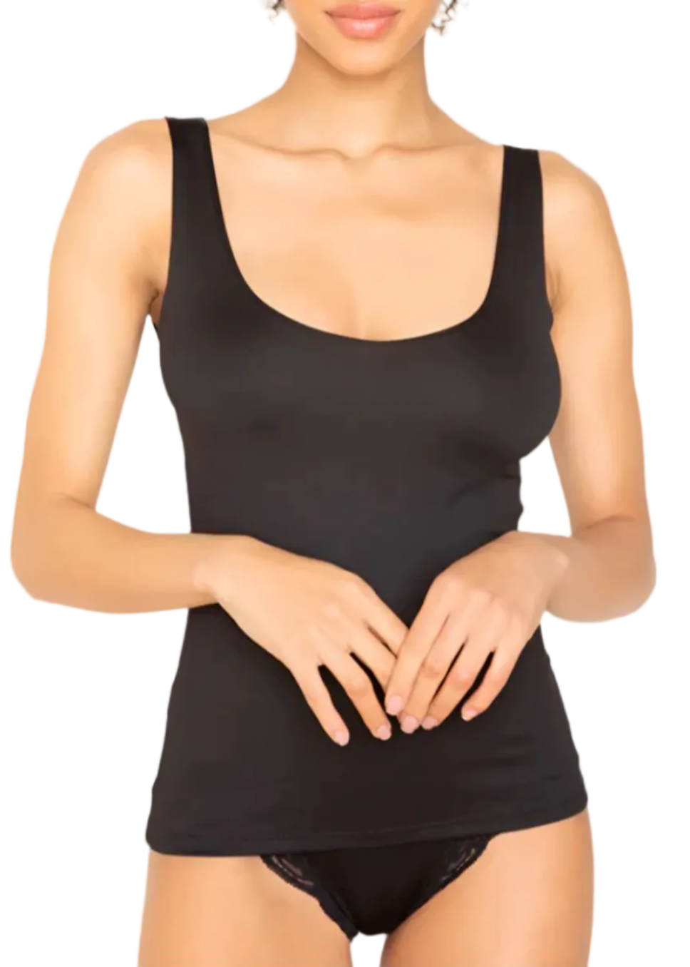 Black Delicious Low Back Tank by Only Hearts