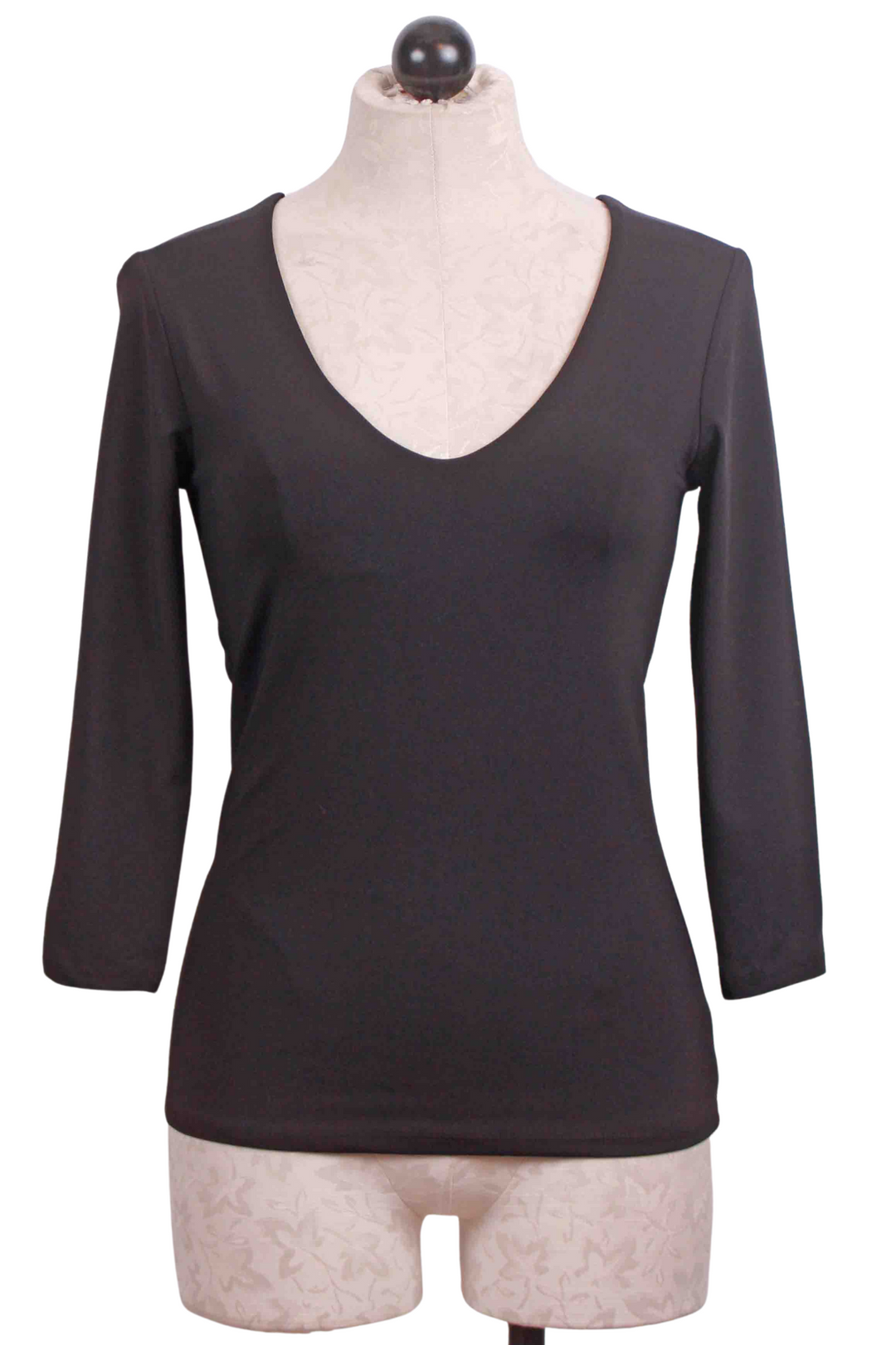 Delicious 3/4 Sleeve V Neck-Only Hearts