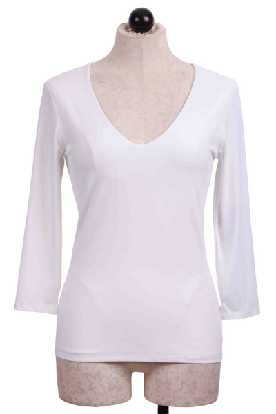 Delicious 3/4 Sleeve V Neck-Only Hearts