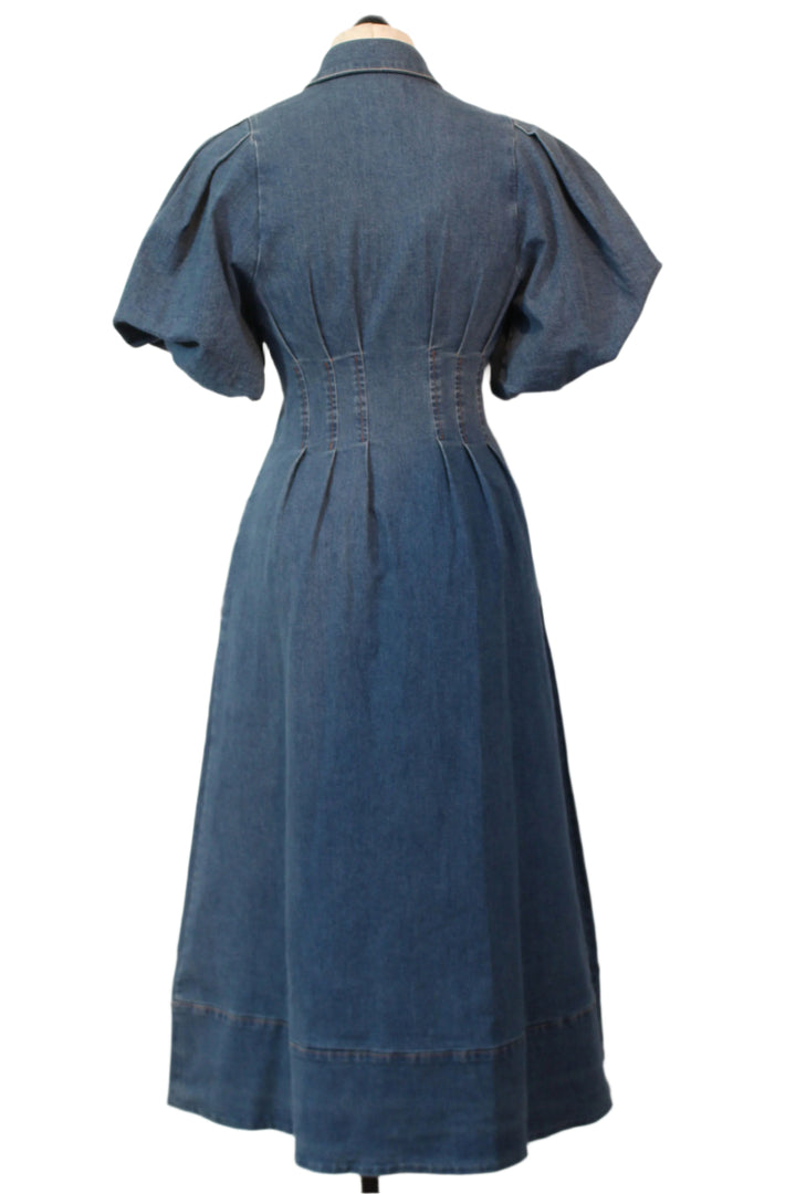 back view of the Esme Denim Midi shirt dress by Fifteen Twenty 
