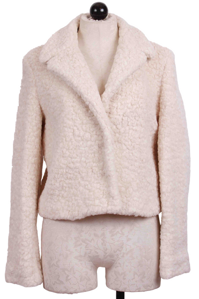 natural Cropped Sherpa Jacket by Fifteen Twenty