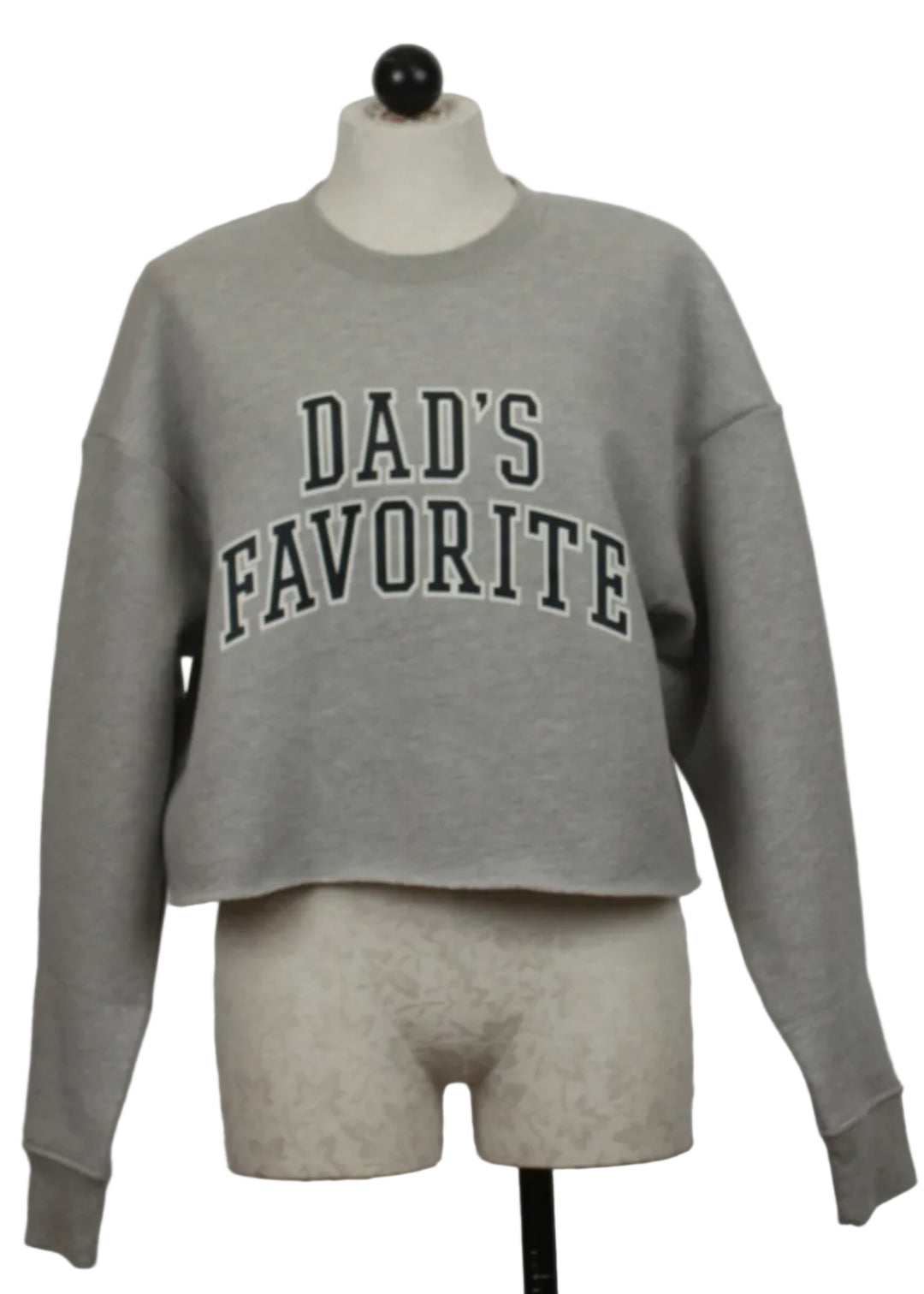 The Cropped Dad's Favorite Sweatshirt by Favorite Daughter in Heather Grey/Navy