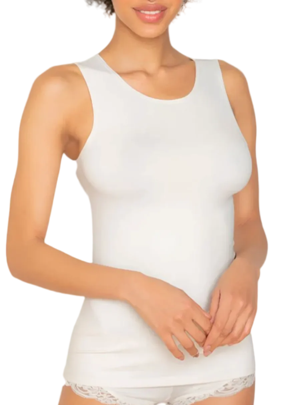  the Delicious Cutaway Tank by Only Hearts in White