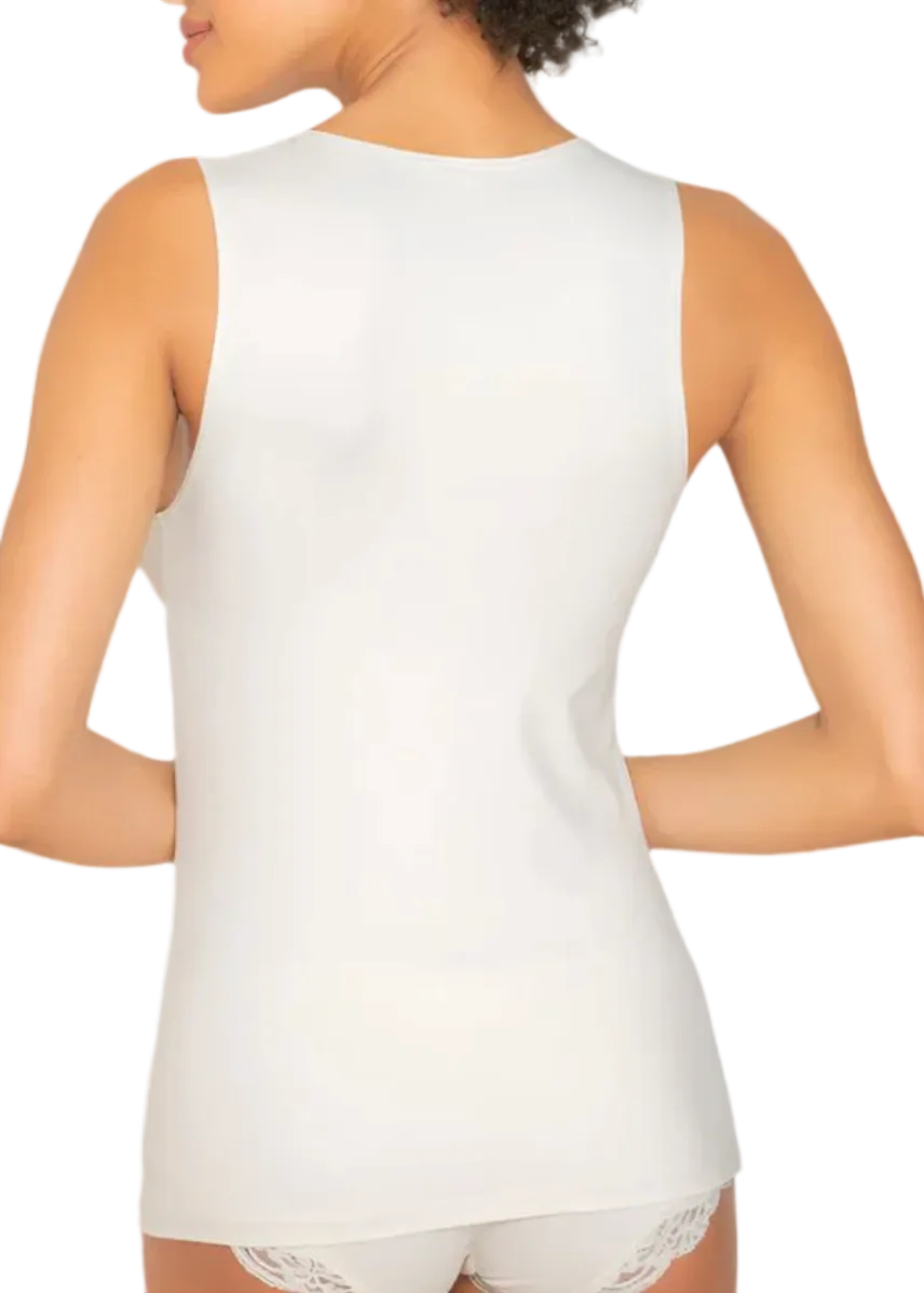 back view of the Delicious Cutaway Tank by Only Hearts in White