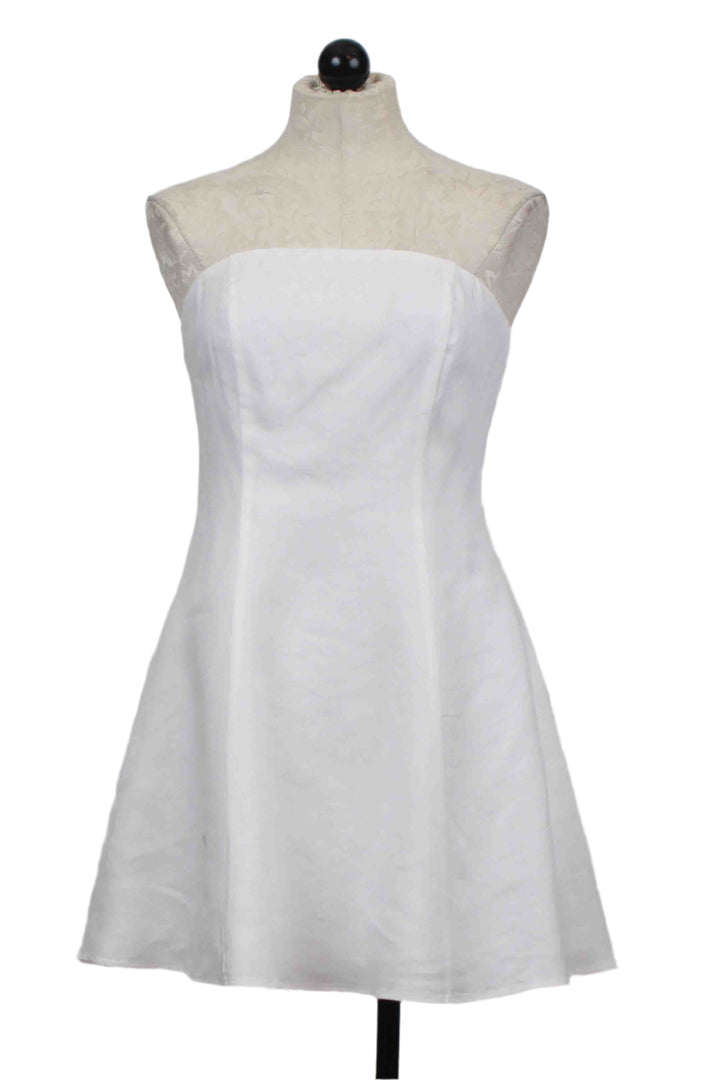 Bright White The Favorite Mini Linen Dress by Favorite Daughter 