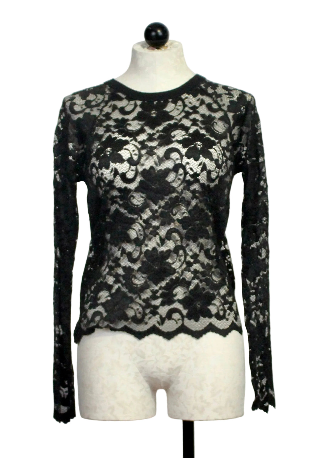 Black Marlena Lace Top by Fifteen Twenty