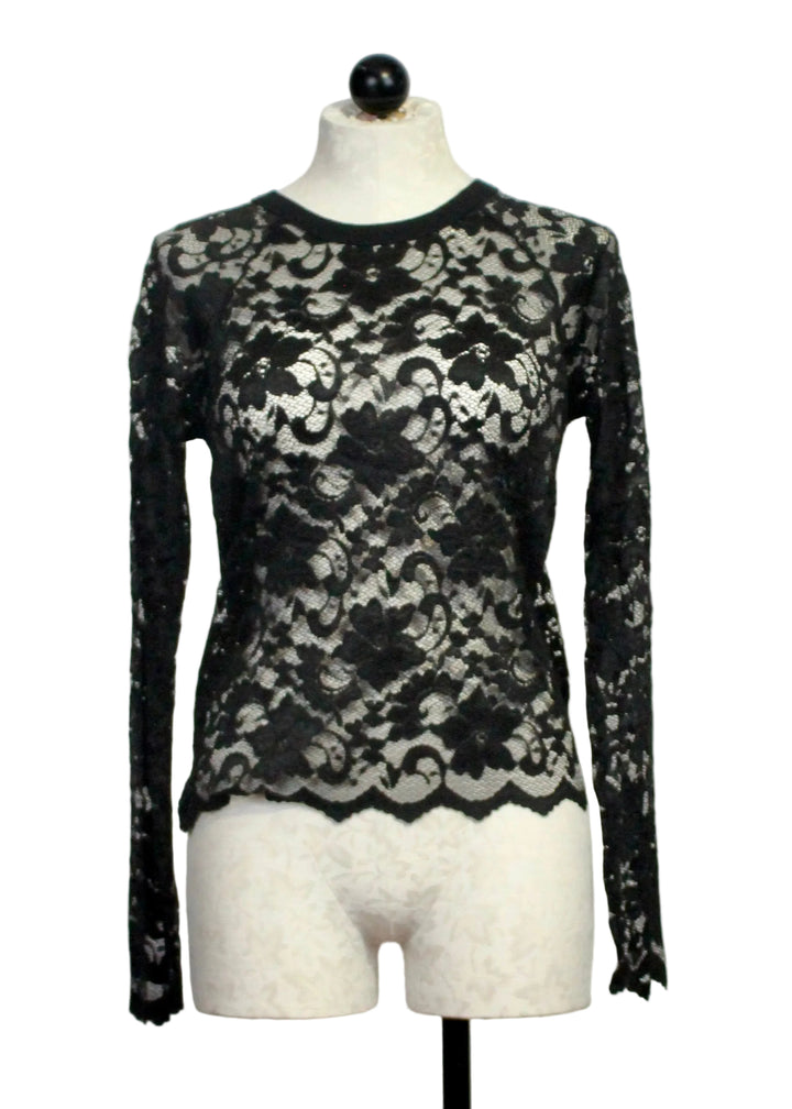 Black Marlena Lace Top by Fifteen Twenty