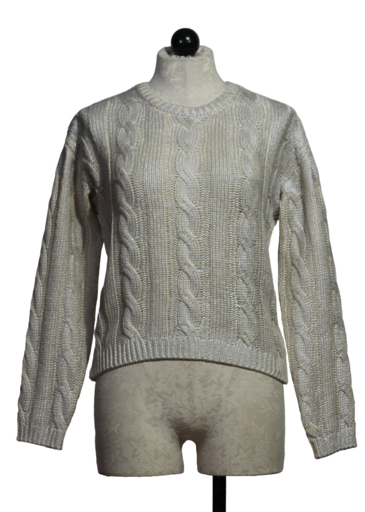 Silver Levie Metallic Sweater by Fifteen Twenty