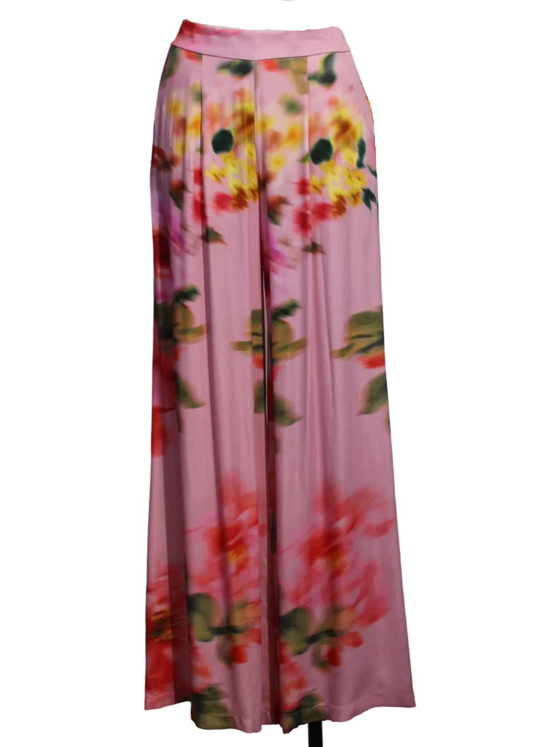 Pink Faded Floral Pleated Front Pant by Aldo Martins