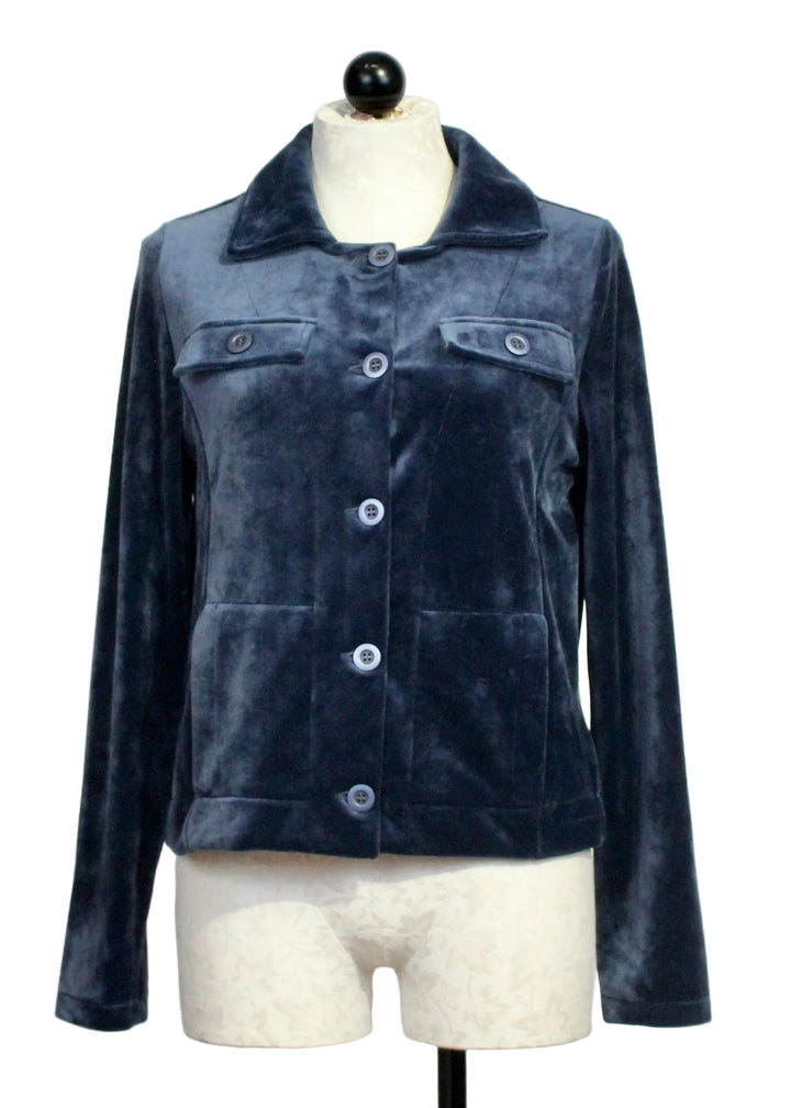Marino Blue Velvet Jacket by Aldo Martin