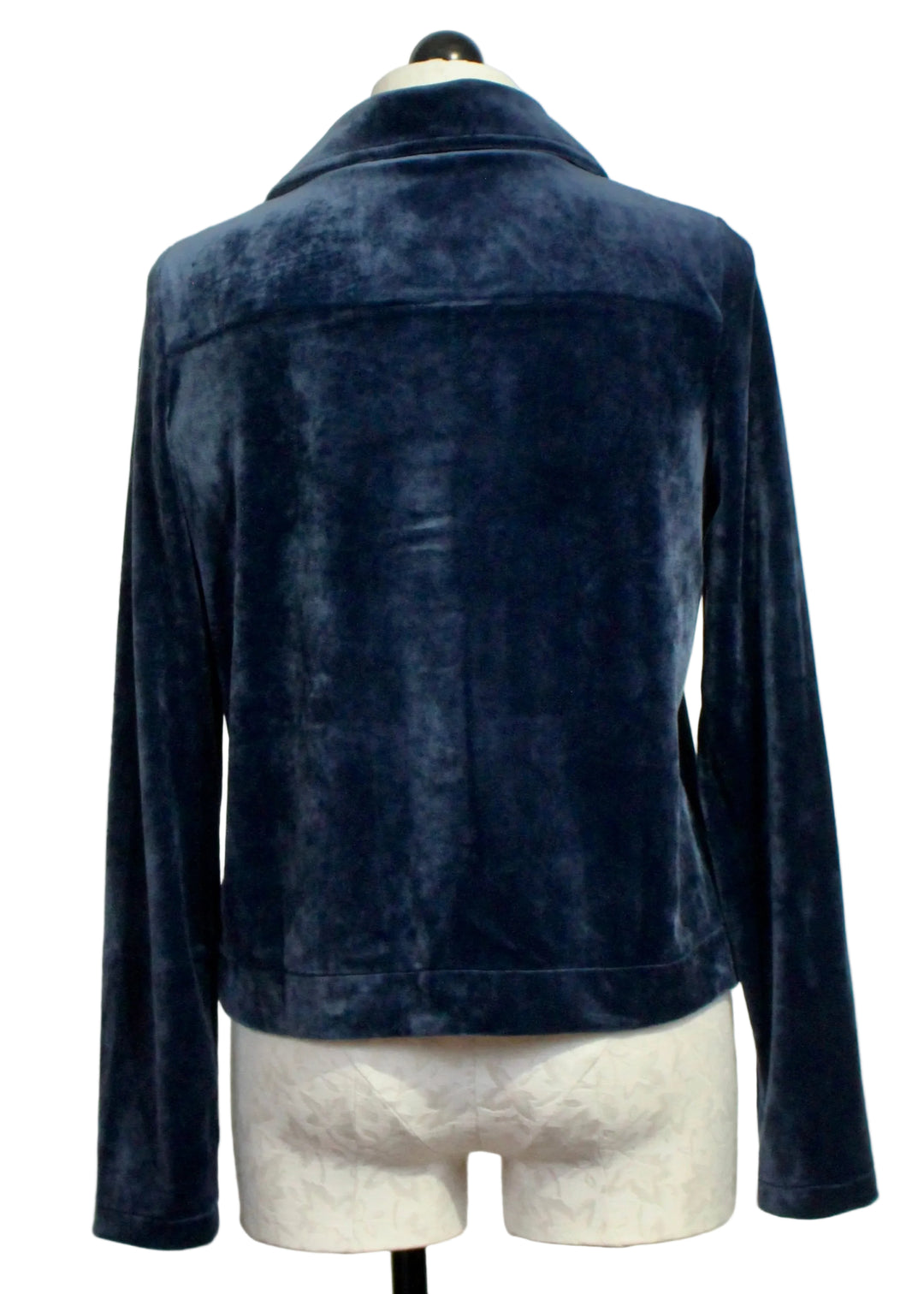 Back view of Marino Blue Velvet Jacket by Aldo Martin