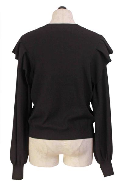 back view of black Remi Popover Sweater by Marie Oliver